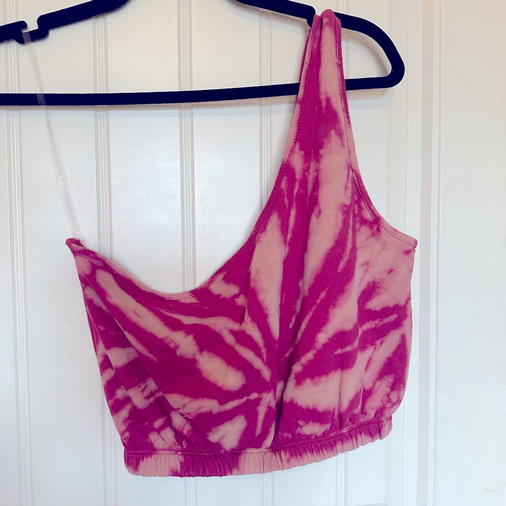 Peach Love California one shoulder top